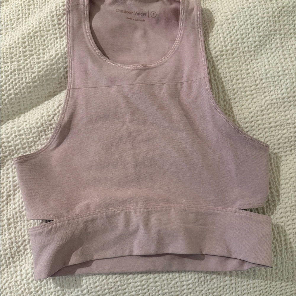 Outdoor Voices Light Pink Crop Top